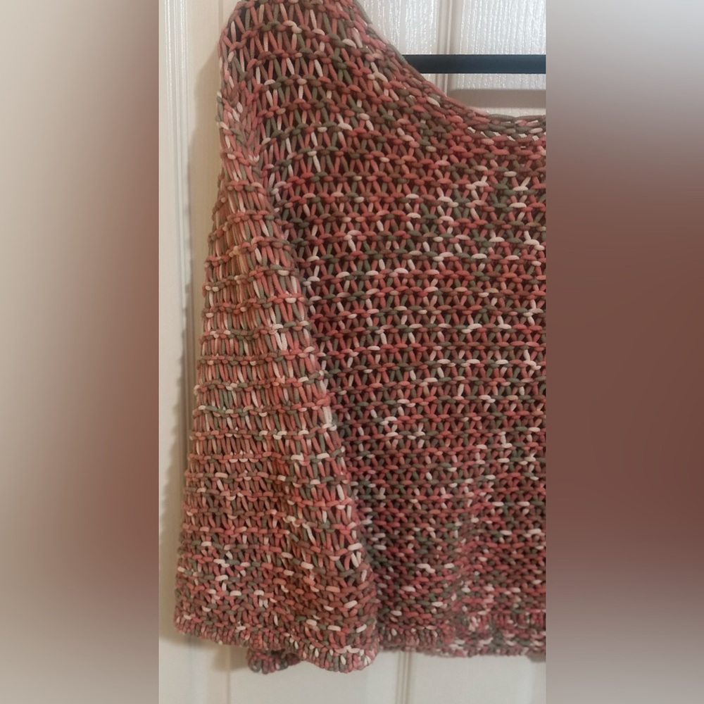 Women’s ANTHROPOLOGIE MOTH‎ Salina Open Knit Multicolor Sweater. Size M. - Picture 4 of 6